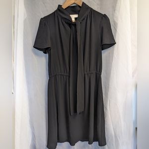 MICHAEL Michael Kors little black dress. Tie neck accent. EUC Size M